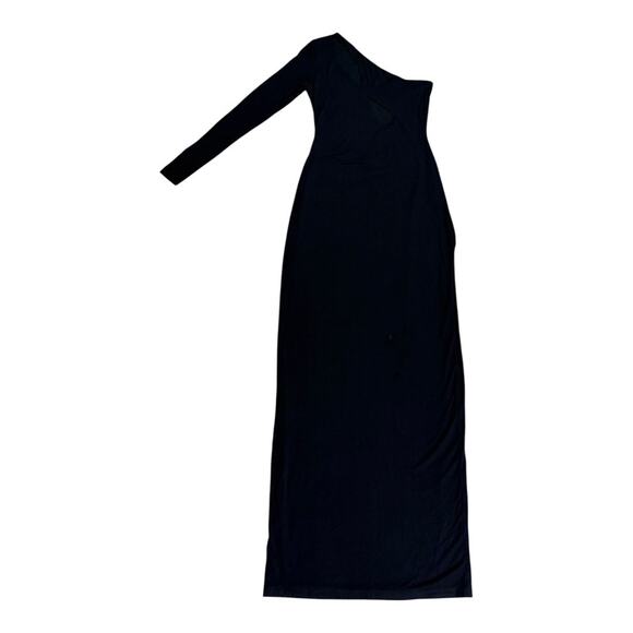 Bumpsuit NWT Maternity One Shoulder Long Sleeve Cut Out Maxi Dress - Picture 2 of 5